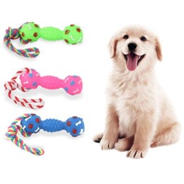 Gryzak piszczący zielony ze sznurkiem