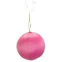 Komplet 12 Różowych Satynowych Bombek Jedwabnych o Średnicy 2 cm