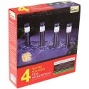 Komplet 4 Stalowych Lamp Solarnych z Automatycznym Włącznikiem i LED