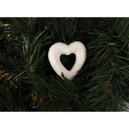 Komplet 6 Białych Opalizujących Serduszek Styropianowych 5.5 cm w Boxie PVC