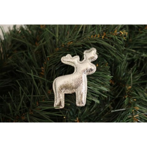 Komplet 6 Srebrnych Reniferów z Błyszczącego Materiału do Przyklejenia