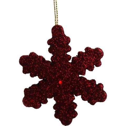 Komplet 65 zawieszek brokatowych czerwonych