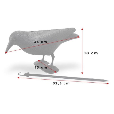 Kruk-Symulator: Realistyczny odstraszacz ptaków do ogrodu i domu