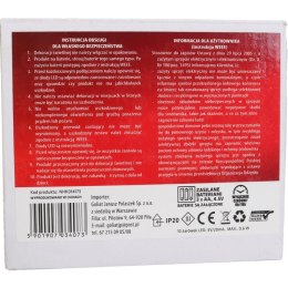 Kurtyna świetlna LED Gwiazdki na baterie z wyłącznikiem czasowym i przeźroczystym przewodem