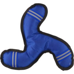 Materiałowy Gryzak dla Psa z Piszczkiem i Paskami Odblaskowymi - Niebieski