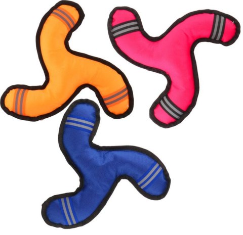 Materiałowy Gryzak dla Psa z Piszczkiem i Paskami Odblaskowymi - Niebieski