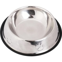 Metalowa Miska dla Psa z Antypoślizgowym Dnem i Wzorem Łapki, 500 ml