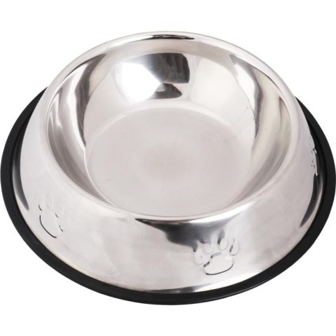 Metalowa Miska dla Psa z Antypoślizgowym Dnem i Wzorem Łapki, 500 ml