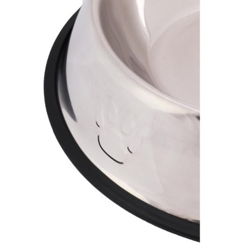 Metalowa Miska dla Psa z Antypoślizgowym Dnem i Wzorem Łapki, 500 ml