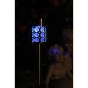 Multikolorowa Srebrna Lampa Ogrodowa Solarna LED 37x6 cm ze Stali Nierdzewnej