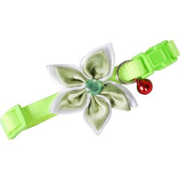 Obroża dla zwierząt domowych Urok Zielonego Kwiatu z bezpiecznym dzwoneczkiem