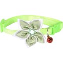 Obroża dla zwierząt domowych Urok Zielonego Kwiatu z bezpiecznym dzwoneczkiem