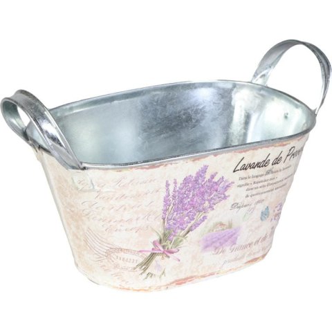 Ocynkowana Osłonka Dekoracyjna Owalna z Motywem Kwiatowym 24