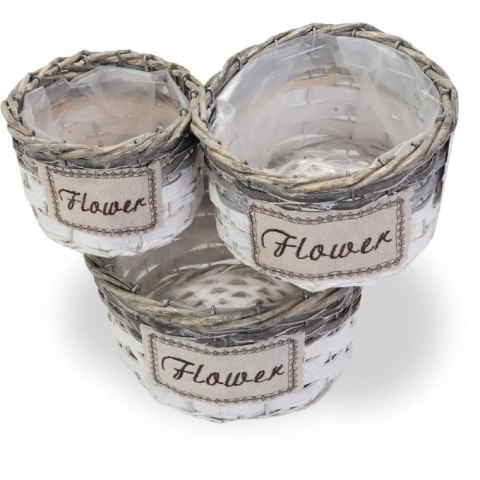 Osłonka Dekoracyjna Koszyczek Flower Duża Szary