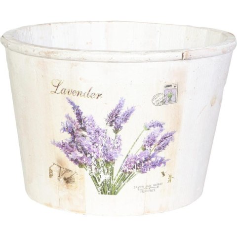 Osłonka Dekoracyjna Lawenda - Wiaderko Białe