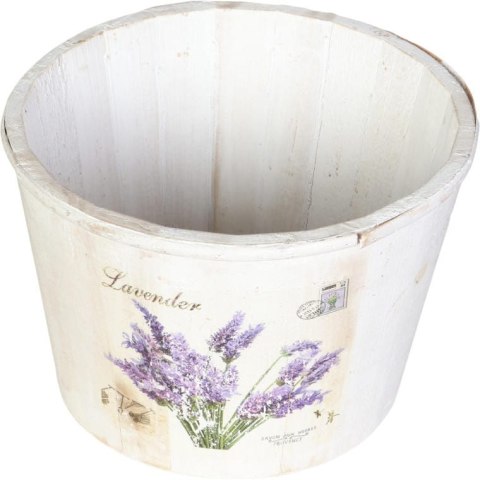 Osłonka Dekoracyjna Lawenda - Wiaderko Białe