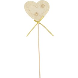 Pik -filcowe serce ze złotą dekoracją