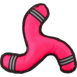 Piszczący Gryzak Materiałowy dla Psa w Kolorze Różowym z Paskami Odblaskowymi