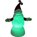 Podświetlana Figurka Mikołaja z LED, Biała, 12,5 cm, Zasilanie Bateryjne