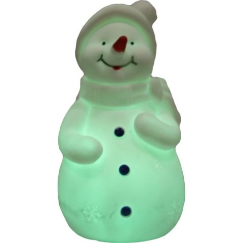 Podświetlany Bałwanek LED 12.5cm - Dekoracja Świąteczna Zasilana Bateriami