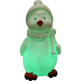 Podświetlany Pingwin LED 12,5 cm z Zmieniającym Kolorami Światłem