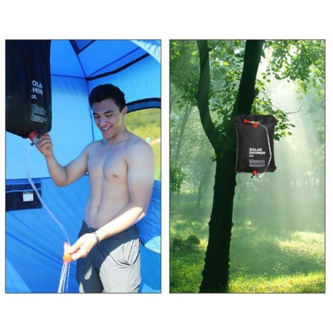 Pojemnik z prysznicem kempingowym na 20l z regulowanym strumieniem wody