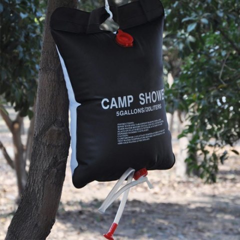 Pojemnik z prysznicem kempingowym na 20l z regulowanym strumieniem wody