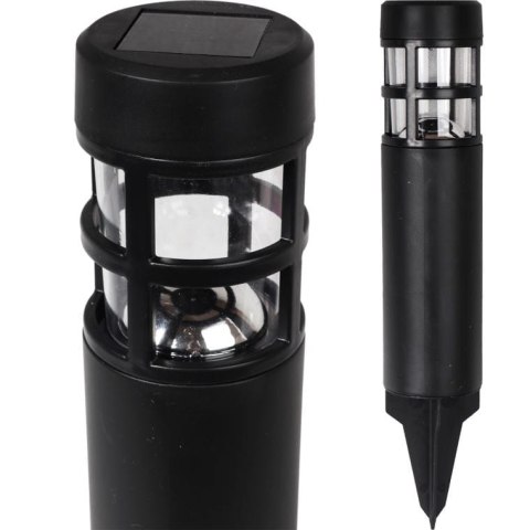 Prosta Lampa Ogrodowa Goliat z Energii Słonecznej w Kolorze Czarnym