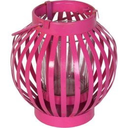 Różowa Metalowa Latarenka Dekoracyjna na Świeczkę LHW
