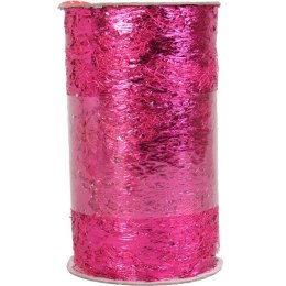 Różowa Organza Dekoracyjna na Szpuli - Błyszcząca, Wielkość: 2.75cm x11.5 cm