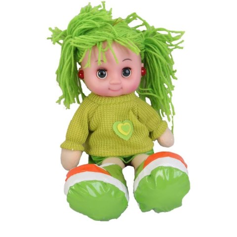 Śpiewająca Lalka Przytulanka w Zielonej Sukience z Świecącymi Kolczykami