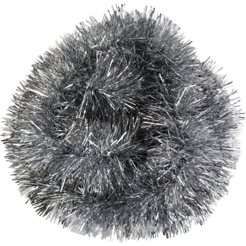 Srebrny Łańcuch Choinkowy z Metalizowanej Folii 2m - Goliat