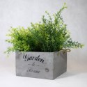 Średnia, Drewniana Doniczka-Osłonka Garden w Stylu Vintage z Uchwytami