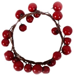 Świąteczny Wianek Dekoracyjny z Czerwonymi Owocami Jarzębiny 15 cm