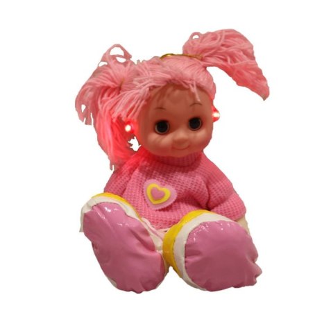 Świecąca Lalka-Przytulanka śpiewająca w Różowym Ubranku z Lateksowymi Butami