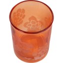 Świecznik szklany pomarańczowy 7,5x10 cm