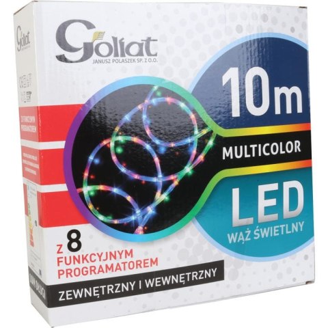 Wąż świetlny LED Multikolor z Programatorem 10 m - Elastyczna Dekoracja Wnętrz i Ogrodów