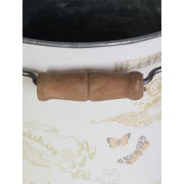 Wiaderko ocynk z motywem kwiatowym II