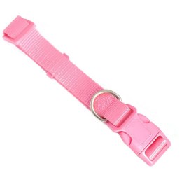 Wytrzymała Obroża dla Psa w Kolorze Różowym z Regulowanym Rozmiarem