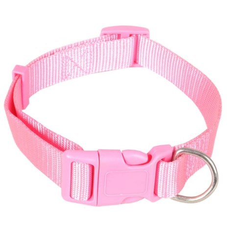 Wytrzymała Obroża dla Psa w Kolorze Różowym z Regulowanym Rozmiarem