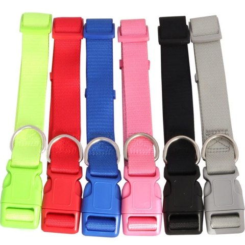 Wytrzymała Obroża dla Psa w Kolorze Różowym z Regulowanym Rozmiarem