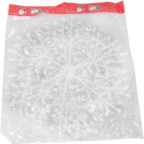 Zawieszka Dekoracyjna Biała Opalizująca Śnieżynka 28 cm do Samodzielnego Składania