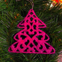 Zawieszka brokatowa, choinka