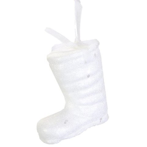 Zestaw 4 Białych Zawieszek Styropianowych w Kształcie Butów w Boksie PVC