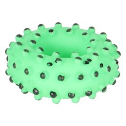 Zielony, Gumowy Gryzak dla Psa w Kształcie Pączka z Piszczakiem