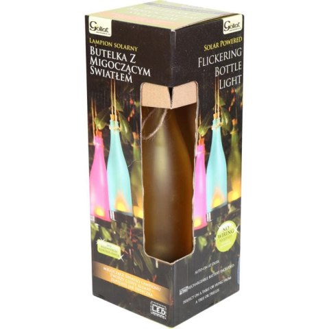 Żółta Butelka Dekoracyjna z Oświetleniem Solarnym