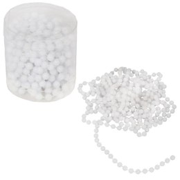 BIAŁE KORALE NA SZPULI 6 MM, DŁUGOŚĆ 4 M