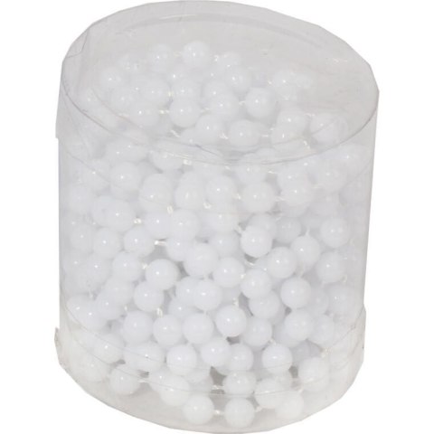 BIAŁE KORALE NA SZPULI 6 MM, DŁUGOŚĆ 4 M