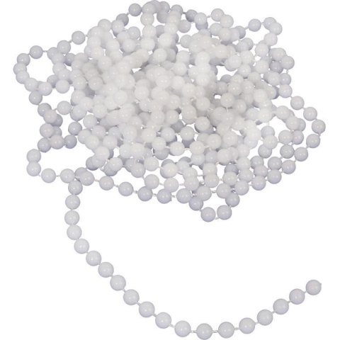 BIAŁE KORALE NA SZPULI 6 MM, DŁUGOŚĆ 4 M