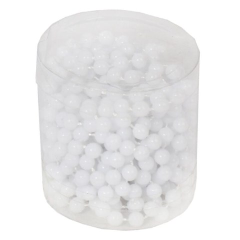 BIAŁE KORALE NA SZPULI 6 MM, DŁUGOŚĆ 4 M